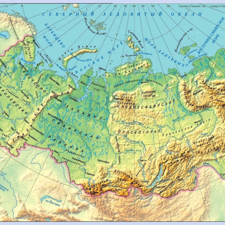 Становое нагорье карта